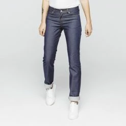 1083 JEANS DROIT 201 Coton Bio Denimoriginal Bleu Femme