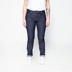 1083 JEANS AJUSTE 203 Coton Bio Superdenim Flex Indigo Brut Femme
