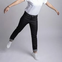 1083 JEANS AJUSTE 203 Coton Bio Superdenim Flex Noir Brut Femme -Default Template 1 203ok suf noir 0000 plein pied