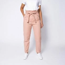 1083 JEANS NOUE CAROTTE 209 Taille Haute Coton Bio Uni Antique