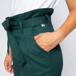 1083 JEANS NOUE CAROTTE 209 Taille Haute Coton Bio Uni Vert Emeraude -Default Template 1 209 vert emeraude 4