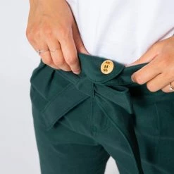 1083 JEANS NOUE CAROTTE 209 Taille Haute Coton Bio Uni Vert Emeraude -Default Template 1 209 vert emeraude 7