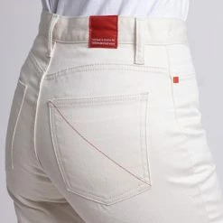 1083 JEANS DROIT 7/8EME 251 Taille Haute Coton Bio Denimoriginal Uni Ecru -Default Template 1 251 7 8 ecru 0005 zoom 1