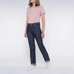 1083 JEANS DROIT 251 Taille Haute Coton Bio Superdenim Flex Indigo Brut -Default Template 1 251 sufindigo 2