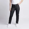 1083 JEANS SLIM 254 Taille Haute Coton Bio Superdenim Flex Noir Brut Femme