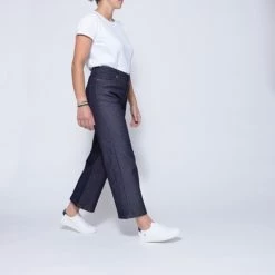1083 JEANS AMPLE 7/8EME 256 Taille Haute Coton Bio Indigo Brut -Default Template 1 256 ample suf 4