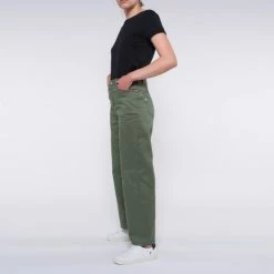 1083 JEANS AMPLE 7/8EME 256 Taille Haute Coton Bio Denimoriginal Kaki Femme -Default Template 1 256 kaki 3