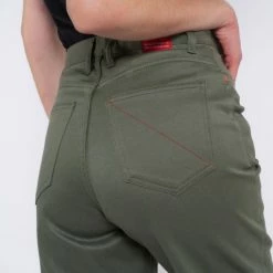 1083 JEANS AMPLE 7/8EME 256 Taille Haute Coton Bio Denimoriginal Kaki Femme -Default Template 1 256 kaki 6