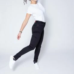 1083 JEANS SKINNY 257 Taille Haute Coton Bio Microdenim Doubleflex Uni Noir -Default Template 1 257 mddf noir 4