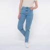 1083 JEANS MOM 258 MAM DELAVE Taille Haute Coton Bio Superdenim Flex Clair