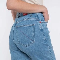 1083 JEANS MOM 258 MAM DELAVE Taille Haute Coton Bio Superdenim Flex Clair -Default Template 1 258 suf clair 4