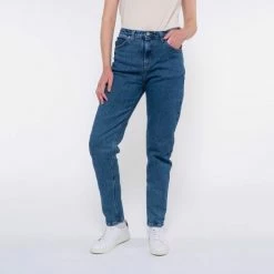 1083 JEANS MOM 258 MAM DELAVE Taille Haute Coton Bio Superdenim Flex Ocean