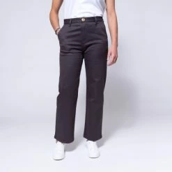 1083 CHINO DROIT 7/8EME 261 AMPLE Coton Bio Filidenim Flex Uni Anthracite