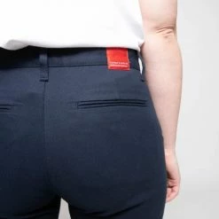 1083 CHINO AJUSTE 7/8EME 263 Coton Bio Filidenim Flex Uni Bleu Marine Femme -Default Template 1 263 marine 6