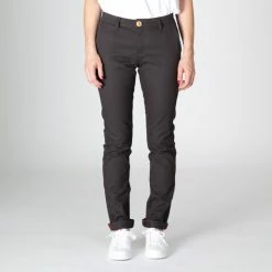 1083 CHINO SLIM 264 FUSELE Coton Bio Filidenim Flex Uni Anthracite Femme