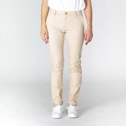 1083 CHINO SLIM 264 FUSELE Coton Bio Filidenim Flex Uni Sable Femme