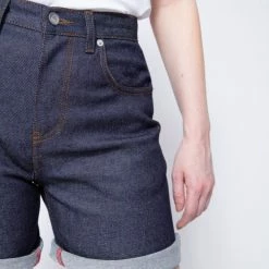 1083 SHORT DROIT 271 LONG Taille Haute Coton Bio Indigo Brut -Default Template 1 271suf indigo brut 4