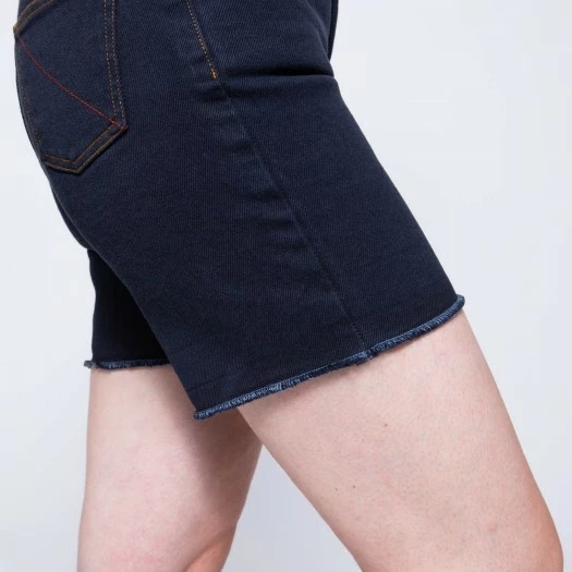 1083 SHORT SLIM 274 COURT Taille Haute Coton Bio Uni Bleu Nuit 5 1083 SHORT SLIM 274 COURT Taille Haute Coton Bio Uni Bleu Nuit – Image 5