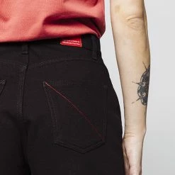 1083 SHORT AMPLE 276 COURT Taille Haute Coton Bio Denimoriginal Uni Noir -Default Template 1 276 noir 1374