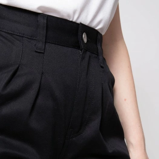 1083 SHORT AMPLE 278 PINCE Taille Haute Coton Bio Denimoriginal Uni Noir 4 1083 SHORT AMPLE 278 PINCE Taille Haute Coton Bio Denimoriginal Uni Noir – Image 4