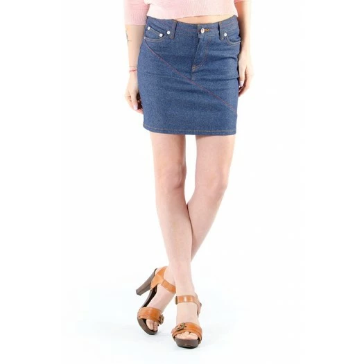 1083 JUPE DROITE COURTE 281 Coton Bio Filidenim Flex Bleu Femme 1 1083 JUPE DROITE COURTE 281 Coton Bio Filidenim Flex Bleu Femme