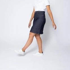 1083 JUPE DROITE 291 ZIPEE Coton Bio Superdenim Flex Indigo Brut Femme -Default Template 1 291 zip 11