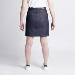 1083 JUPE DROITE 291 Coton Bio Superdenim Flex Indigo Brut Femme -Default Template 1 291 suf 0001 dos
