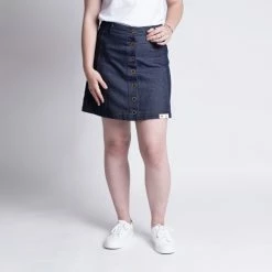 1083 JUPE EVASEE TRAPEZE 292 MME PIE LES HIRONDELLES Surcyclee Bleu