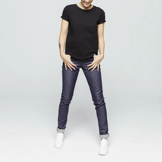 1083 T-SHIRT COL ROND 403 UNI Coton Bio Noir Femme 4 1083 T-SHIRT COL ROND 403 UNI Coton Bio Noir Femme – Image 4