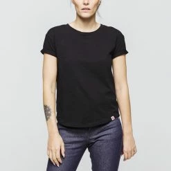 1083 T-SHIRT COL ROND 403 UNI Coton Bio Noir Femme