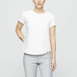 1083 T-SHIRT COL ROND 403 UNI Coton Bio Blanc Femme