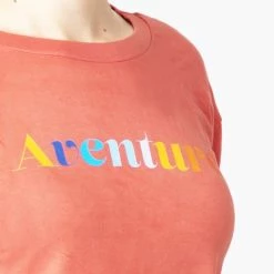 1083 T-SHIRT 422 AVENTURE Coton Bio Brique Femme -Default Template 1 422 aventure brique 3 1