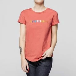 1083 T-SHIRT 422 AVENTURE Coton Bio Brique Femme