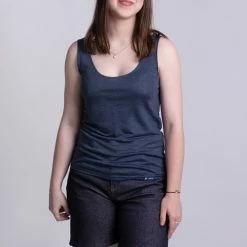 1083 DEBARDEUR FLUIDE 451 UNI SPLICE Lin Bleu Femme