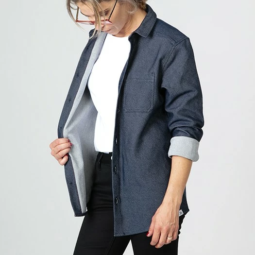 1083 SURCHEMISE 621 GOELAND LES HIRONDELLES Surcyclee Denimoriginal Bleu 2 1083 SURCHEMISE 621 GOELAND LES HIRONDELLES Surcyclee Denimoriginal Bleu – Image 2