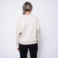 1083 SWEAT LARGE 651 LA GENTLE FACTORY Coton Recycle Beige Chine Femme -Default Template 1 651 lgf 4