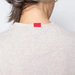 1083 SWEAT LARGE 651 LA GENTLE FACTORY Coton Recycle Beige Chine Femme -Default Template 1 651 lgf 6