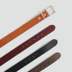 1083 CEINTURE BOUCLE CARREE 810 Cuir Bordeaux Unisexe -Default Template 1 810 1