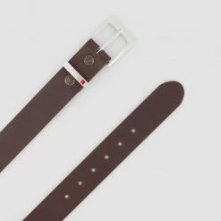 1083 CEINTURE BOUCLE CARREE 810 Cuir Marron Unisexe