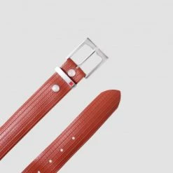 1083 CEINTURE 818 VOLONTAIRE LA VIE EST BELT Surcyclee Rouge Unisexe