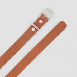 1083 CEINTURE BOUCLE CARROND 821 Cuir Camel Unisexe