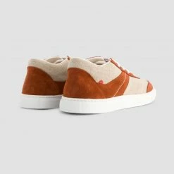 1083 SNEAKERS BASSES 901 Lin Cuir Beige/terracotta Unisexe 6 1083 SNEAKERS BASSES 901 Lin Cuir Beige/terracotta Unisexe -Default Template 1 901 lin terracotta dos raw 1