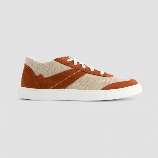 1083 SNEAKERS BASSES 901 Lin Cuir Beige/terracotta Unisexe 1 1083 SNEAKERS BASSES 901 Lin Cuir Beige/terracotta Unisexe