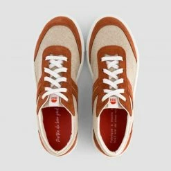 1083 SNEAKERS BASSES 901 Lin Cuir Beige/terracotta Unisexe 7 1083 SNEAKERS BASSES 901 Lin Cuir Beige/terracotta Unisexe -Default Template 1 901 lin terracotta top raw 1