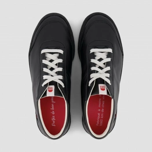 1083 SNEAKERS BASSES 902 Cuir Noir Unisexe 4 1083 SNEAKERS BASSES 902 Cuir Noir Unisexe – Image 4