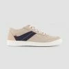 1083 SNEAKERS BASSES 903 Lin Microfibre Beige/bleu Unisexe