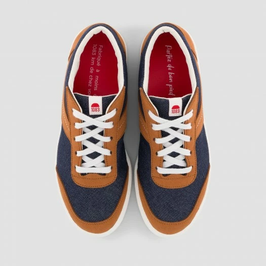 1083 SNEAKERS BASSES 903 Coton Bio Superdenim/marron Unisexe 4 1083 SNEAKERS BASSES 903 Coton Bio Superdenim/marron Unisexe – Image 4