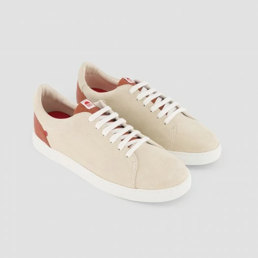 1083 SNEAKERS BASSES 912 Cuir Beige/terracotta Unisexe 2 1083 SNEAKERS BASSES 912 Cuir Beige/terracotta Unisexe – Image 2