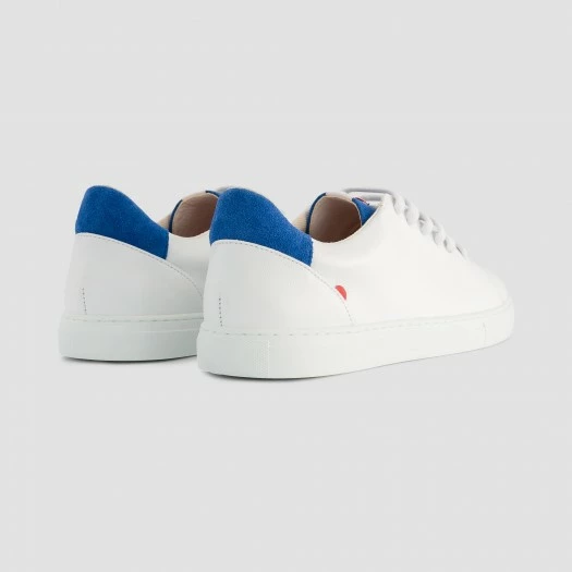 1083 SNEAKERS BASSES 912 Cuir Blanc/bleu Roi Unisexe 3 1083 SNEAKERS BASSES 912 Cuir Blanc/bleu Roi Unisexe – Image 3