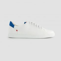 1083 SNEAKERS BASSES 912 Cuir Blanc/bleu Roi Unisexe